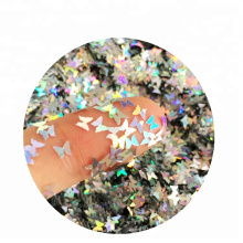 gros paillettes papillon en forme et respectueux de l&#39;environnement PET ongles cosmétiques paillettes